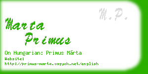 marta primus business card