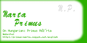 marta primus business card